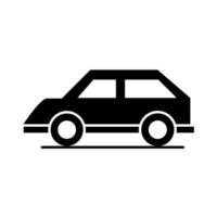 modelo de coche vehículo de transporte diseño de icono de estilo de silueta vintage vector