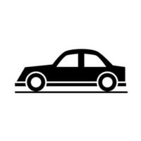 sedan car model transport vehicle silhouette style icon design vector