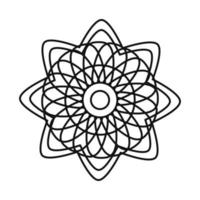 mandala decorative ornament ethnic oriental line style icon vector