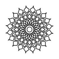 mandala decorative ornament ethnic oriental line style icon vector