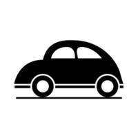 car bettle classic model transport vehicle silhouette style icon design vector