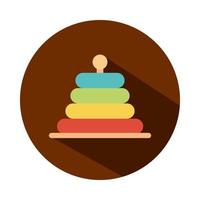 pyramid pieces toy object for small children to play block and flat style cartoon vector
