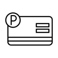 parking card ticket transport line style icon design vector