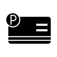 parking card ticket transport silhouette style icon design vector