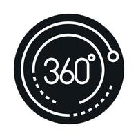 360 degree view virtual tour block and line style icon design vector