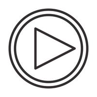 social media video player button digital internet network communicate technology line style icon vector