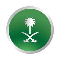 saudi arabia national day independence celebration stamp gradient style icon vector