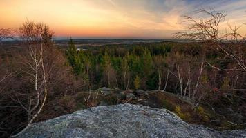 Evening on rock photo