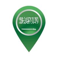 saudi arabia national day green location pointer navigation gradient style icon vector