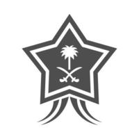 arabia saudita día nacional bandera estrella emblema nacional silueta estilo icono vector