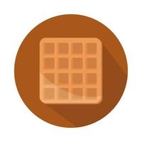 pan waffle menú de postres panadería bloque de productos alimenticios e icono plano vector
