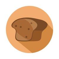 whole wheat bread menu bakery food product block and flat icon vector