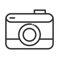 social media camera digital internet network communicate technology line style icon vector