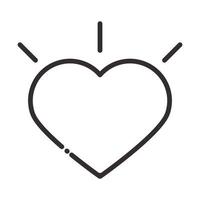 social media heart like digital internet network communicate technology line style icon vector