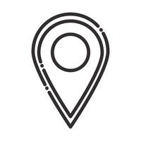 social media gps navigation pointer digital internet network communicate technology line style icon vector