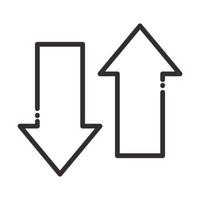 arrows direction guide line style icon vector