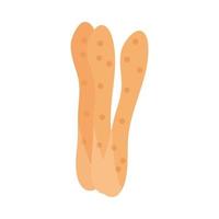 bread sticks menu bakery food product flat style icon vector