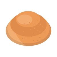 bollo de pan menú de bollo panadería producto alimenticio icono de estilo plano vector