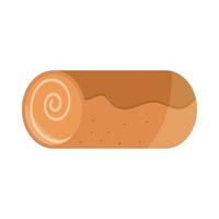 bread roll cake menu bakery food product flat style icon vector