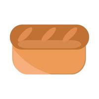 menú de pan panadería producto alimenticio icono de estilo plano vector