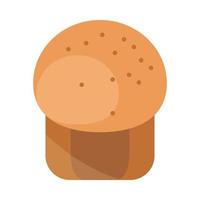 bread muffin menu bakery food product flat style icon vector