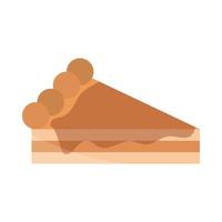 bread piece cake menu bakery food product flat style icon vector