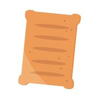 menú de pan panadería pastelería producto alimenticio icono de estilo plano vector