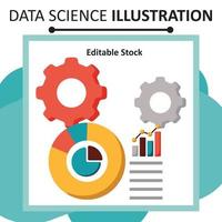 archivo de stock editable de ciencia de datos vector