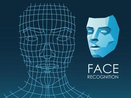 identidad de reconocimiento facial vector