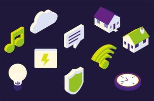 smart home icons vector