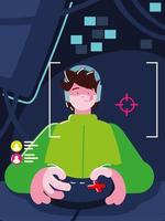 gamer using control vector