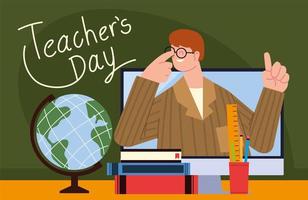 teachers day man vector