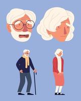 set old people vector