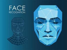 verificación de reconocimiento facial vector