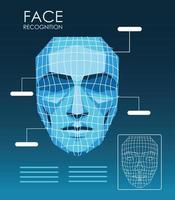 identificación de reconocimiento facial vector