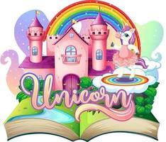 3D pop up book with fairy tale theme vector