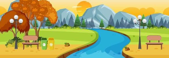 Park nature background scene vector