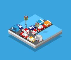 Isometric Crossroads intersection of streets vector