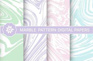 Abstract marble pattern set of backgrounds vector