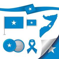 bandera de somalia con elementos vector