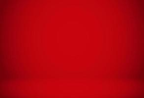 Empty red color studio room background vector