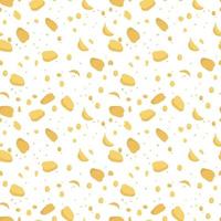 Seamless pattern with yellow circles, pieces or stains from cheese. Abstract print for textiles, paper and other designs vector