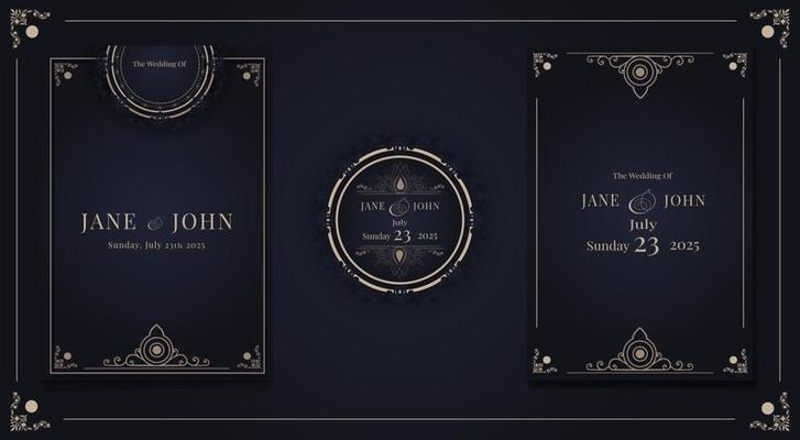 elegant floral wedding invitation mockup