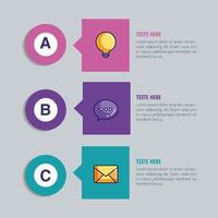 statistical infographic with letters and icons vector