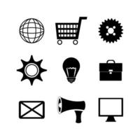bundle of social media marketing icons vector