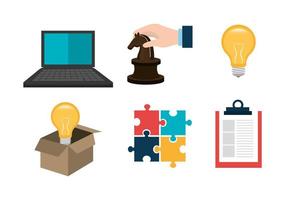 set of business commerce icons vector