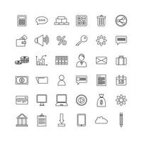 set of business commerce icons vector