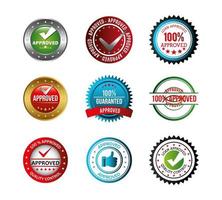 set of seal quality icons vector