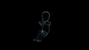 3D Wireframe Baby for Medical Research