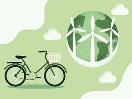 transporte de energía sostenible vector